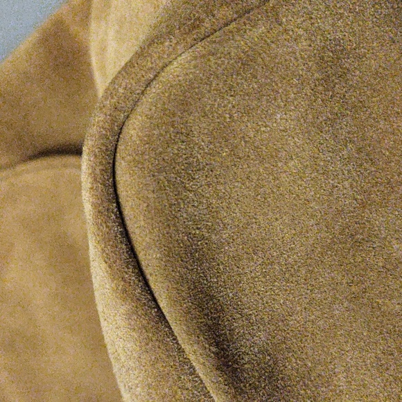 Clyde "Room" Golden Brown Suede Backpack - Picture 12 of 14